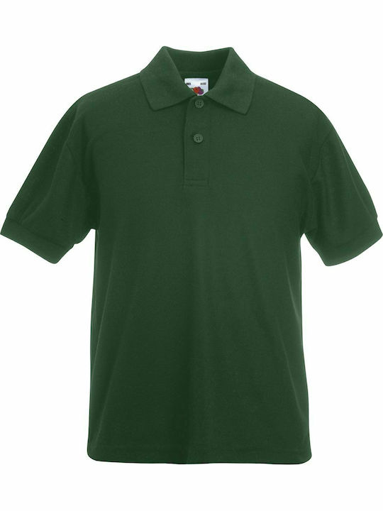 Fruit of the Loom Kids' Polo Short Sleeve Green