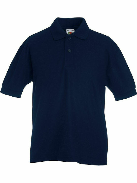 Fruit of the Loom Kids Polo Short Sleeve Navy Blue