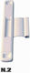 Cal Νο2 Lock for Sliding Aluminum Doors White with Key