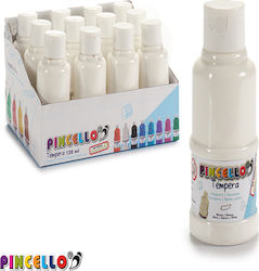 Pincello Tempera Tempera Colour Paint Bottle 120ml White