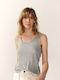 American Vintage Women's Summer Blouse Sleeveless Gray