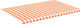 vidaXL Replacement Awning Multicolour with PU Coating 3x5m