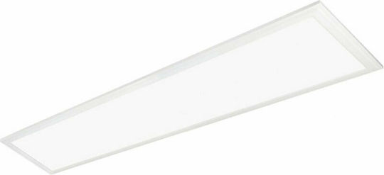 Fan Europe Recessed Parallelogram LED Panel 40W with Cool White Light 6000K 120x30cm