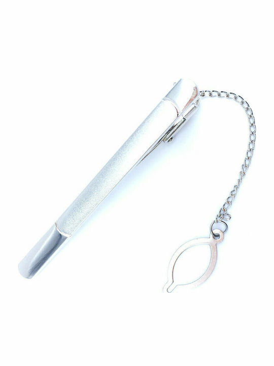 Silver Tie Clip 6 cm