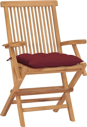 Καρέκλα Teak - Μπορντό 4τμχ 55x60x89εκ. Καρέκλα Teak - Μπορντό 4τμχ 55x60x89εκ.