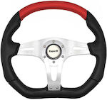 Autoline 21582 Three Spoke Car Steering Wheel with 35cm Diameter Issota Type Red/Black