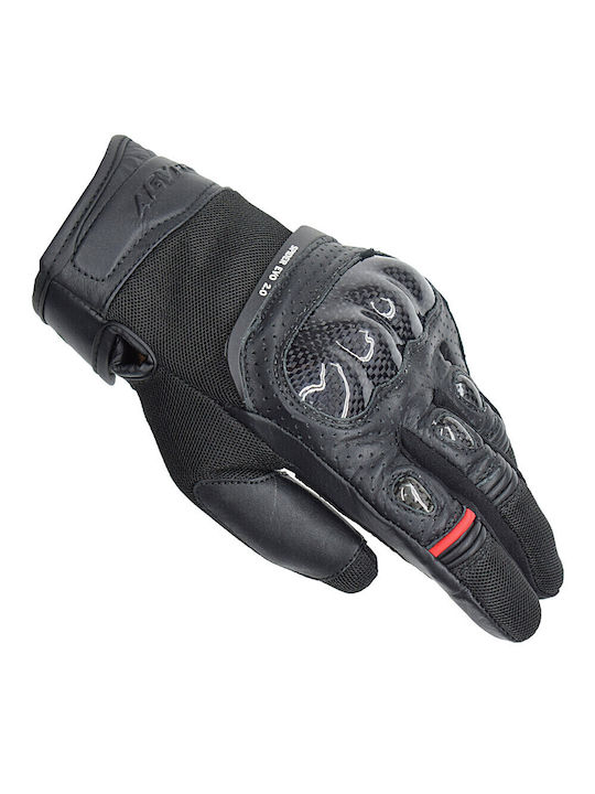 AGVpro Spider Evo 2.0 Carbon Καλοκαιρινά Ανδρικά Γάντια Μηχανής Black/Red