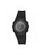 Q&Q Digital Watch Battery with Black Rubber Strap