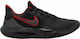 Nike Precision 5 Scăzut Pantofi de baschet Antracit / Mtlc Dark Grey / Gym Red / Negru