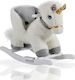 Moni Moon Fabric Rocking Toy Unicorn for 12+ months with Sounds & Music with Max Load Capacity 20kg White