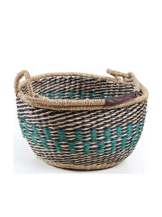 Coș decorativ Wicker Frost Μαύρο-Γαλάζιο 20x20x14buc Soulworks