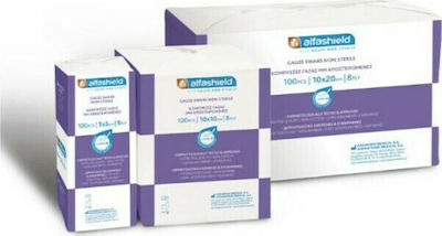 Alfashield Non-Sterile Gauze Pads 10x10cm Hydrophilic 8ply 100pcs