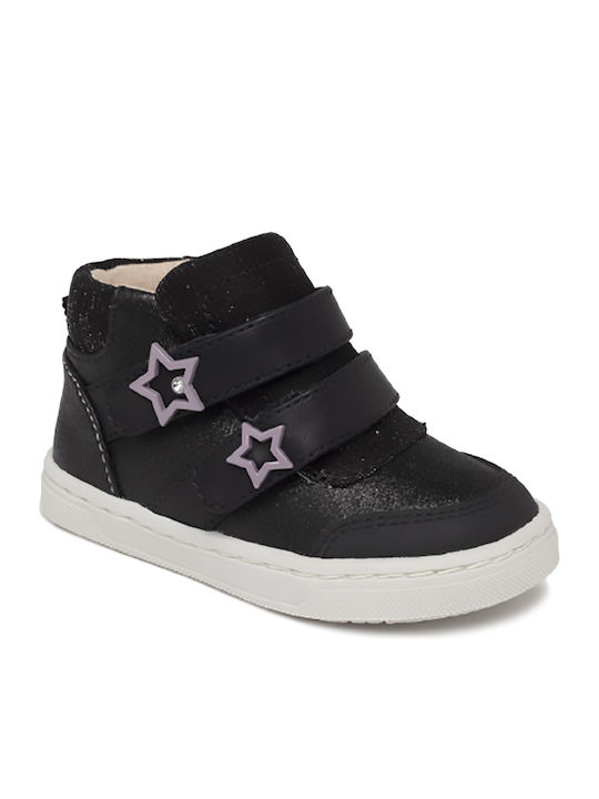 Παιδικά Sneakers High με Σκρατς Μαύρα