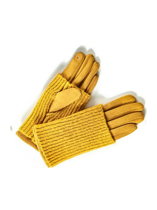 Verde 02-518 Κίτρινα Γυναικεία Γάντια Αφής