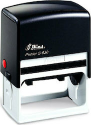 Shiny Rectangular Self-Inking Text Stamp