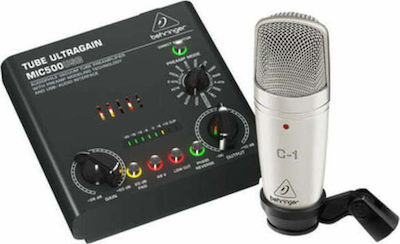 Behringer MIC500USB Voice Studio Λαμπάτος Μικροφωνικός Προενισχυτής 2 Καναλιών με Phantom Power & 1 Εισόδο XLR