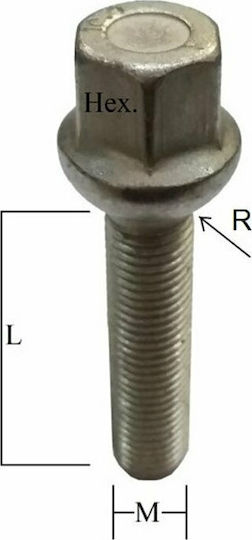 Farad Blocaje pentru roți M14x1.5mm Lungime 43mm