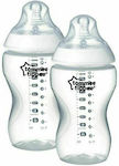 Tommee Tippee Plastic Bottle Set Closer To Nature Anti-Colic with Silicone Nipple for 3+ months 260ml 2pcs