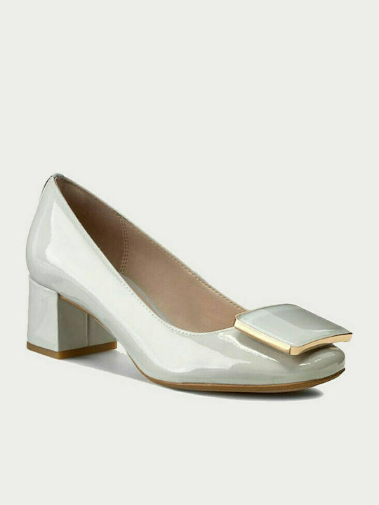 Clarks Anatomic Leather White Heels Chinaberry Fun