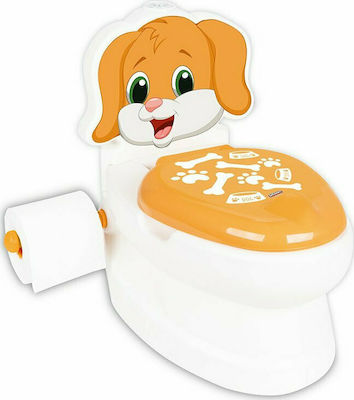 Pilsan Potty Bowl Dog with Music, Sounds & Lid Orange up to 25kg