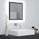 vidaXL Rectangular Bathroom Mirror Led made of Particle Board 40x37cm Gray