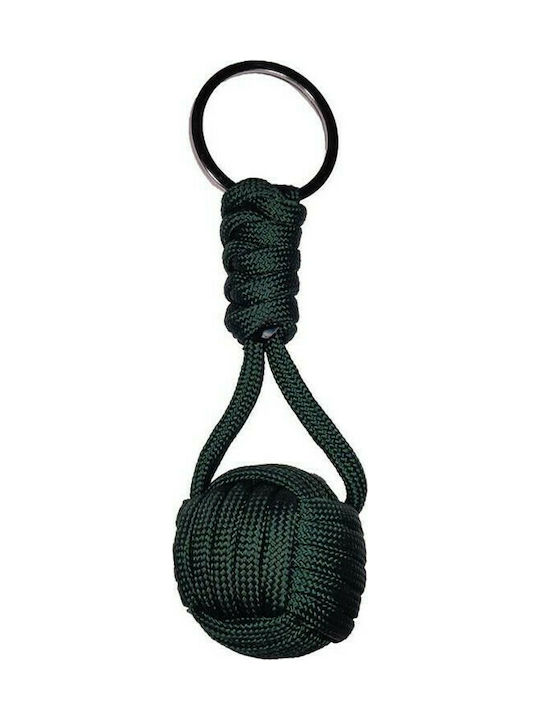 Lucrat manual Keychain Monkey Fist Tesatura Verde