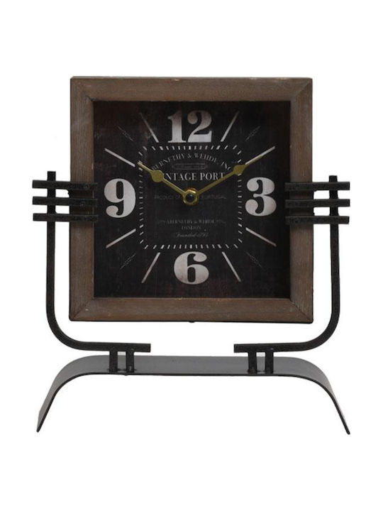 Fylliana Fylliana Metal-Wood 205 Tabletop Clock Metal Brown 133-121-521