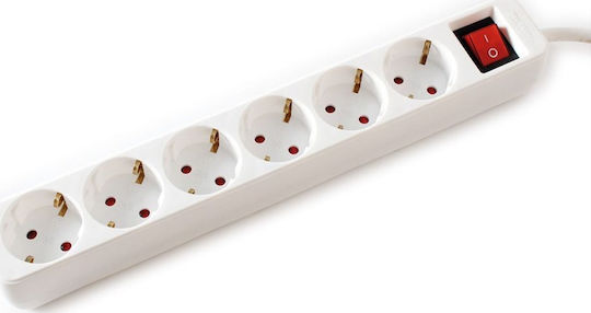 Value Steckdosenleiste 6 Positionen mit Schalter und Kabel 6m