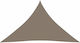 vidaXL Triangle Shade Sail Brown With Hoop & with PU Coating 2.5x2.5x3.5m made of Oxford fabric
