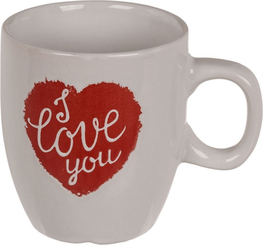 Ι Love You Becher Keramik Weiß 2Stück Ι Love You Becher Keramik Weiß 2Stück