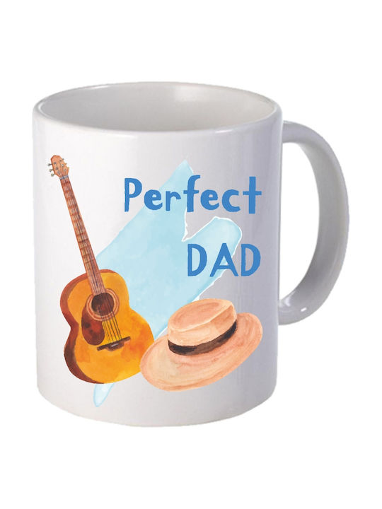 Perfect Dad Ceramic Cup White