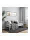 Single Metal White Sofa Bed for Mattress 90x200cm