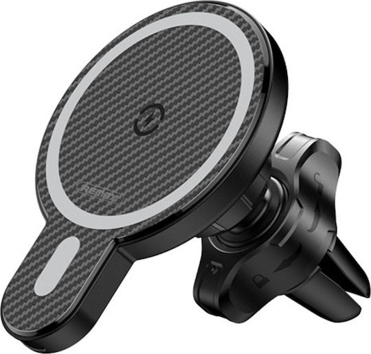 Remax Car Mobile Mount with Magnet and Wireless Charging Black