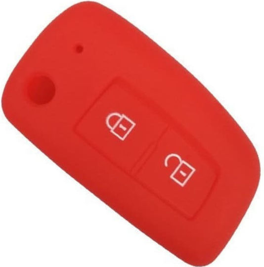 Silicone Car Key Cover Case with 2 Buttons for Nissan Orange
