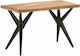 Table Dining Room from Solid Wood & Metal Acacia 120x60x76cm