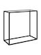 Console Table Metal with Glass Surface Transparent L80xW35xH75cm