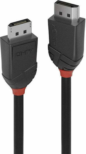 Lindy Кабел DisplayPort мъжки - DisplayPort мъжки 0.5м Черен (36490)