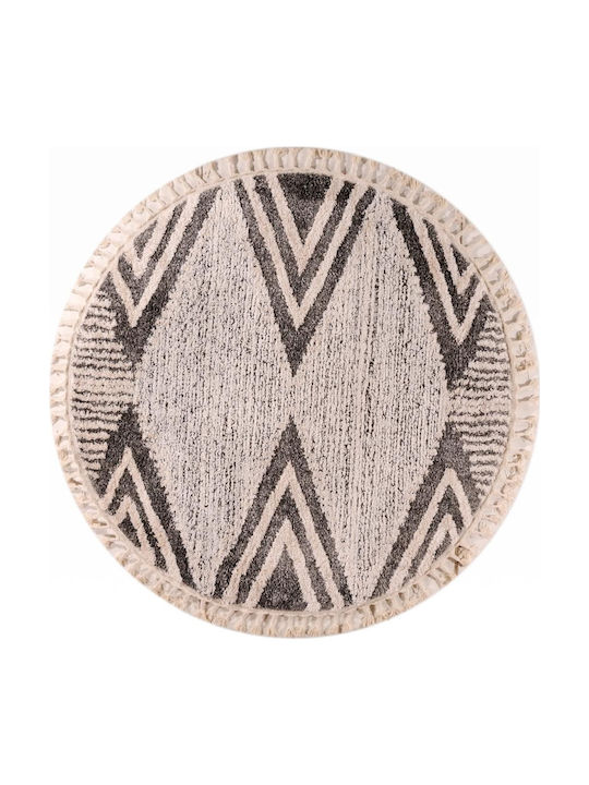 Tzikas Carpets Dolce 80273-195 Rug Round with Fringes Beige