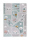 Ezzo A854AJ8 Kids Rug Gri 133x190cm Thickness 9mm