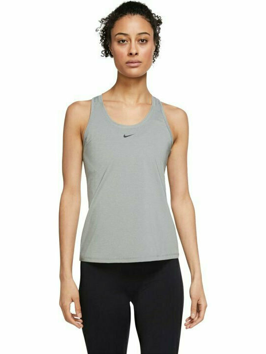 Nike One Slim Damen Sportlich Bluse Ärmellos Gray