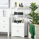 Kleankin 834-309 Badezimmersäule Boden H60xB33xH122.5cm Weiß