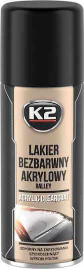 K2 Spray Paint Acrylic Clearcoat with Shiny Effect Black 400ml