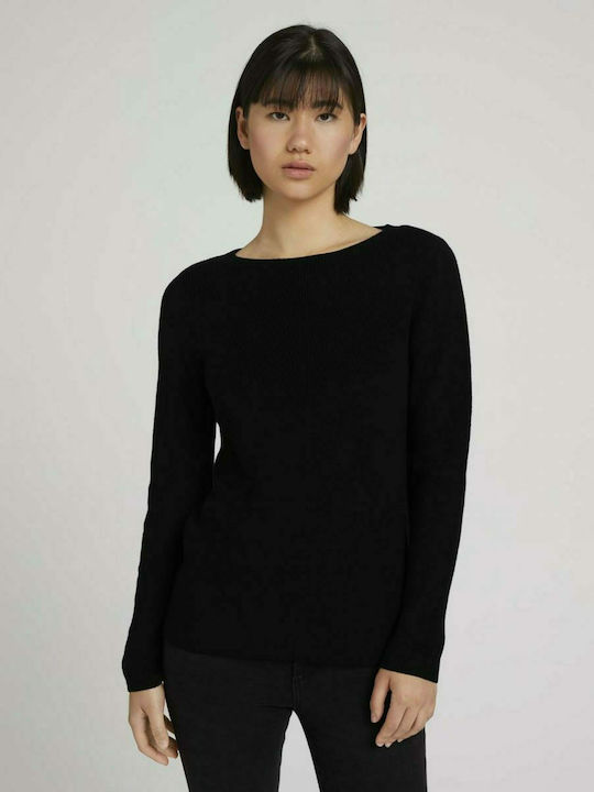 Tom Tailor Women's Long Sleeve Sweater Cotton Black