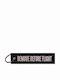 Keychain Remove Before Flight Fabric Black/White