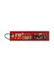 Keychain Retro Racer Fabric Red