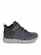 Flexyper ABX Παιδικά Sneakers High Ανατομικά με Σκρατς Μπλε