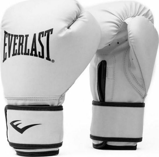 Everlast Core 2 Γάντια Πυγμαχίας από Συνθετικό Δέρμα για Σάκο Λευκά