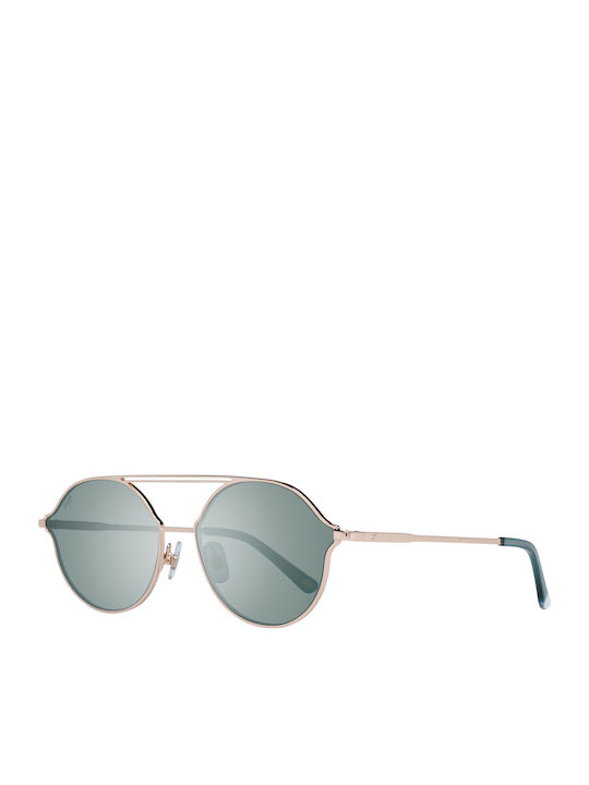 Web WE0198 28X Unisex Sunglasses with Gold Meta...