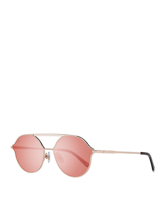 Web WE0198 34Z Sunglasses with Rose Gold Metal Frame and Red Lens WE0198 34Z