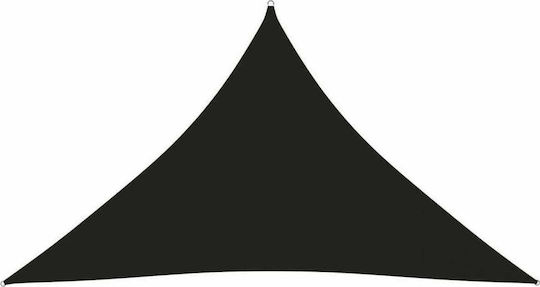 vidaXL Triangle Shade Sail Black With Hoop & with PU Coating 4x4x5.8m made of Oxford fabric